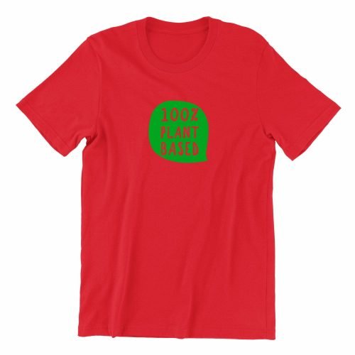 100%-plant-based-red-tshirt-quote
