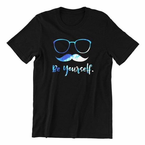 Be yourself kaobeiking cute graphic casual wear singapore teen fun typo quote black color streetwear teeshirt