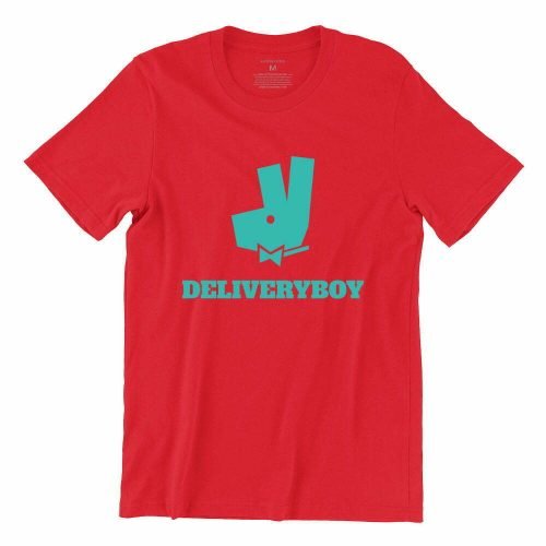 Deliveryboy-red-casualwear-womens-tshirt-clothing-for-women-kaobeiking