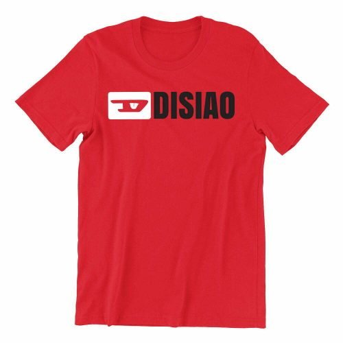 Di-siao-red-crew-neck-unisex-tshirt-singapore-brand-parody-vinyl-streetwear-apparel-designer