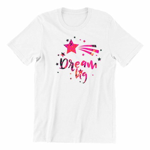Dream big kaobeiking cute graphic casual wear singapore teen fun typo quote white color streetwear teeshirt