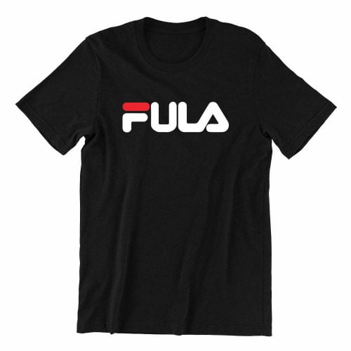FULA-black-casualwear-womens-t-shirt-design-kaobeiking-singapore-funny-clothing-online-shop