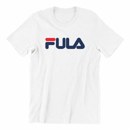 FULA-white-short-sleeve-mens-teeshirt-singapore-kaobeiking-creative-print-fashion-store