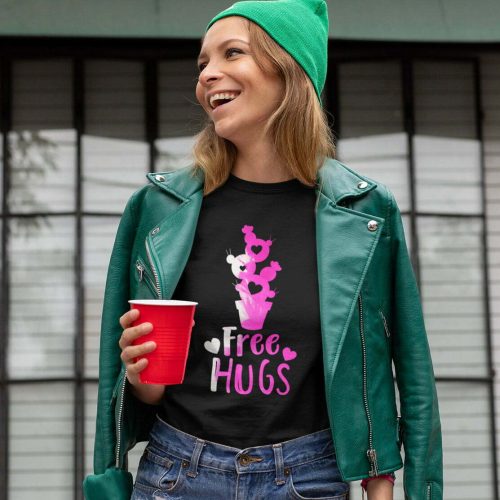 Free hugs kaobeiking cute graphic casual wear singapore teen fun typo quote streetwear teeshirt