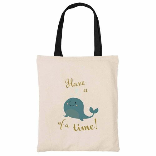 Have-a-Whale-of-Time-Beech-Canvas-Heavy-Duty-Handle-funny-canvas-tote-bag-carrier-shoulder-ladies-shoulder-shopping-bag