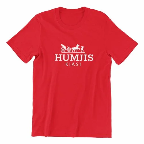 Humji tshirt red singapore hermes parody vinyl streetwear apparel designer