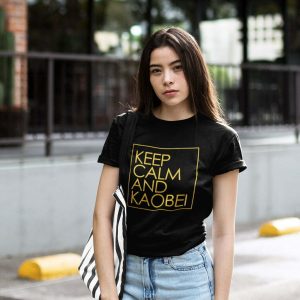 Keep Calm and Kaobei Gold tshirt singapore kaobeiking hokkien slang singlish design