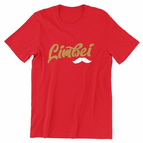 Limbei Mostauch gold red tshirt singapore kaobeking funny singlish hokkien clothing label