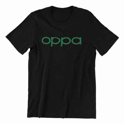 Oppa black teeshirt singapore kaobeiking creative print fashion store