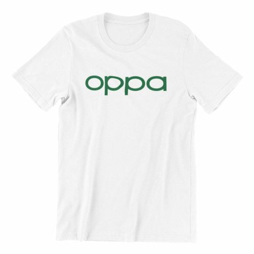 Oppa t shirt white design kaobeiking singapore funny clothing online shop
