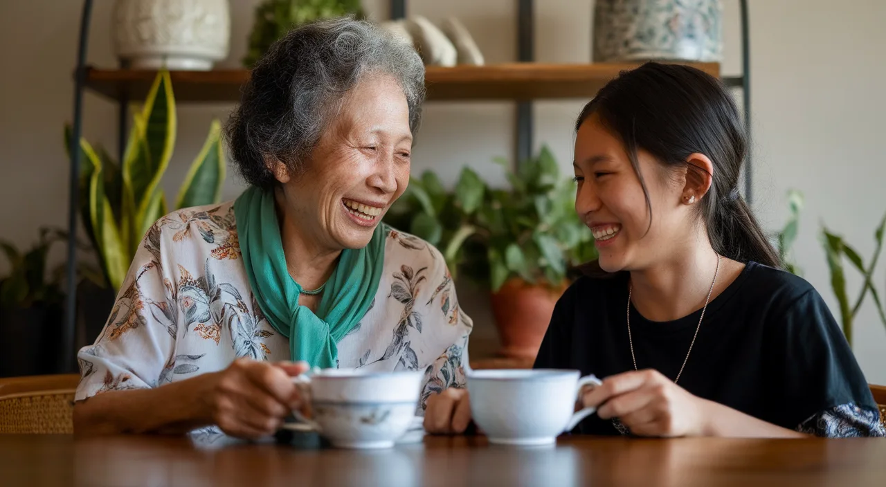 Ah Ma and Gen Z bonding over Singlish Generations using Singlish together