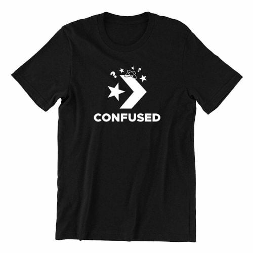 confused-black-crew-neck-unisex-tshirt-singapore-brand-parody-vinyl-streetwear-apparel-designer
