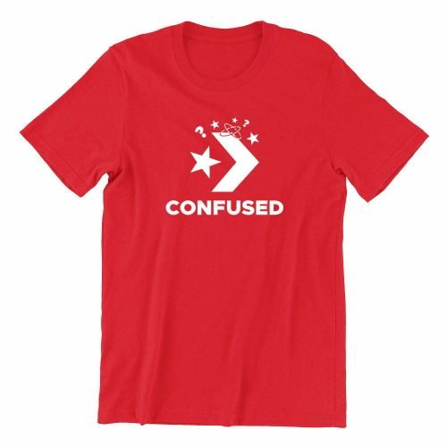 confused-red-casualwear-womens-t-shirt-design-kaobeiking-singapore-funny-clothing-online-shop