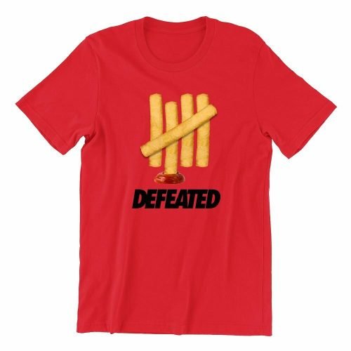 defeated-red-crew-neck-unisex-tshirt-singapore-brand-parody-vinyl-streetwear-apparel-designer