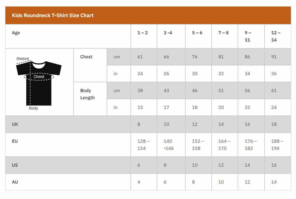 Size Guide | Singapore Streetwear Tshirt Online Shop | Kaobeiking