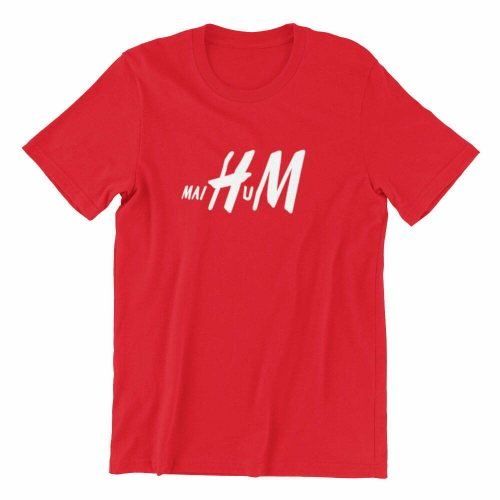 mai hum tshirt red singapore h&m parody vinyl streetwear apparel designer