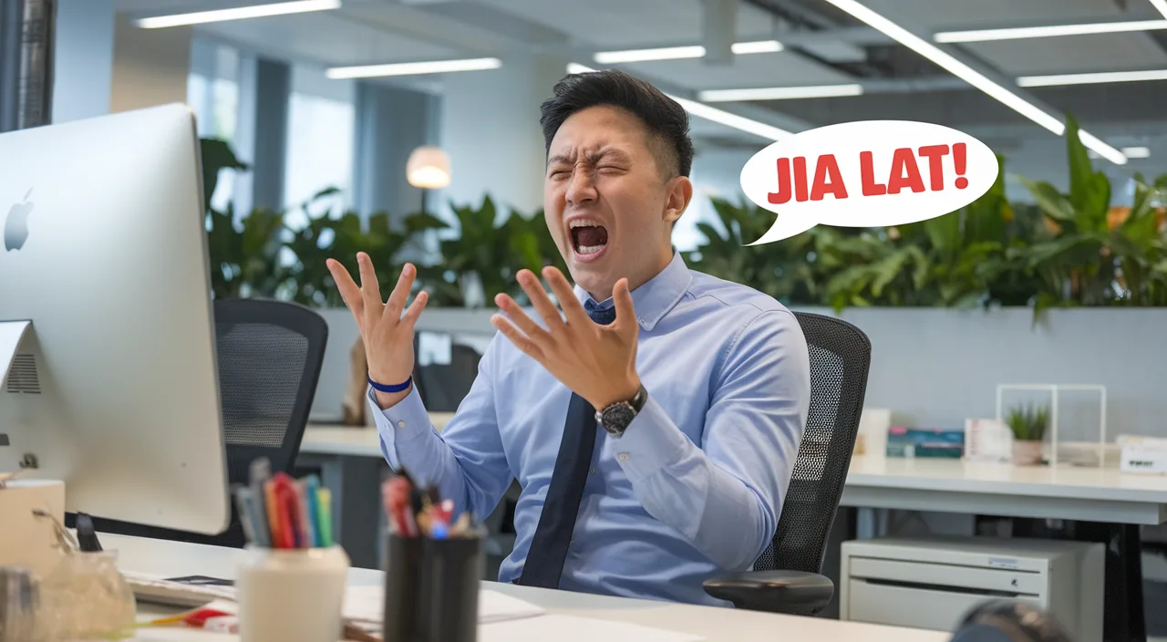 People using Singlish in conversation