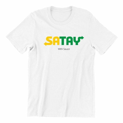 satay-white-short-sleeve-mens-teeshirt-singapore-kaobeiking-creative-print-fashion-store