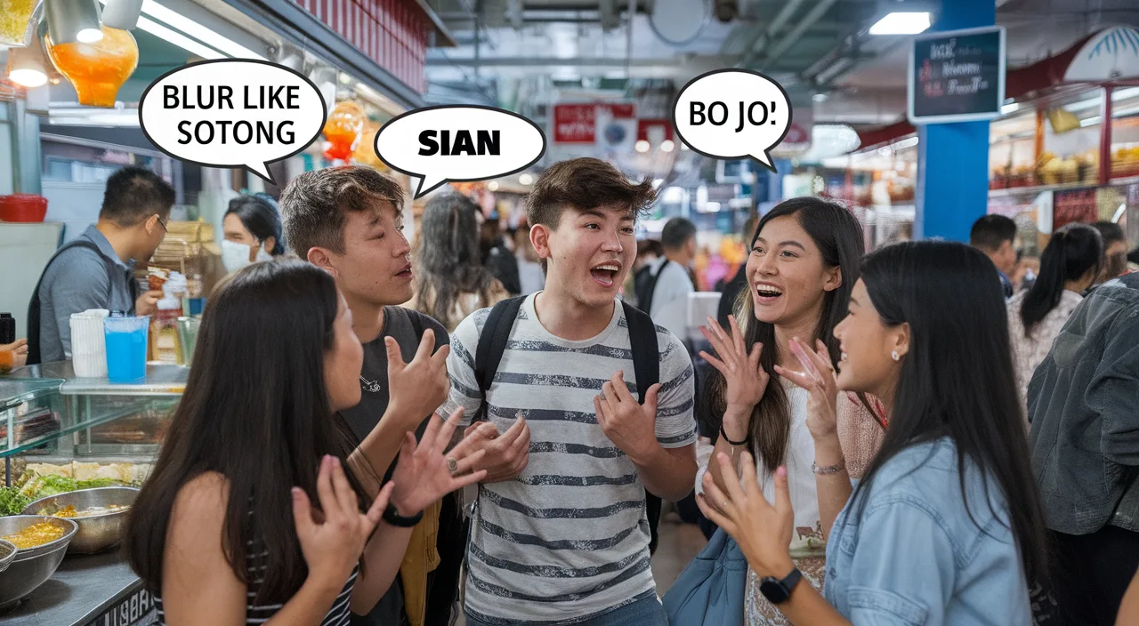 People speaking Singlish