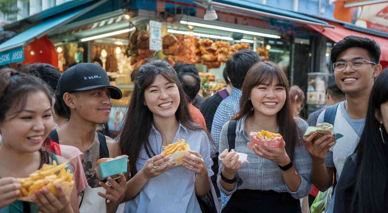Singlish in everyday life people speaking Singlish in Singapore street