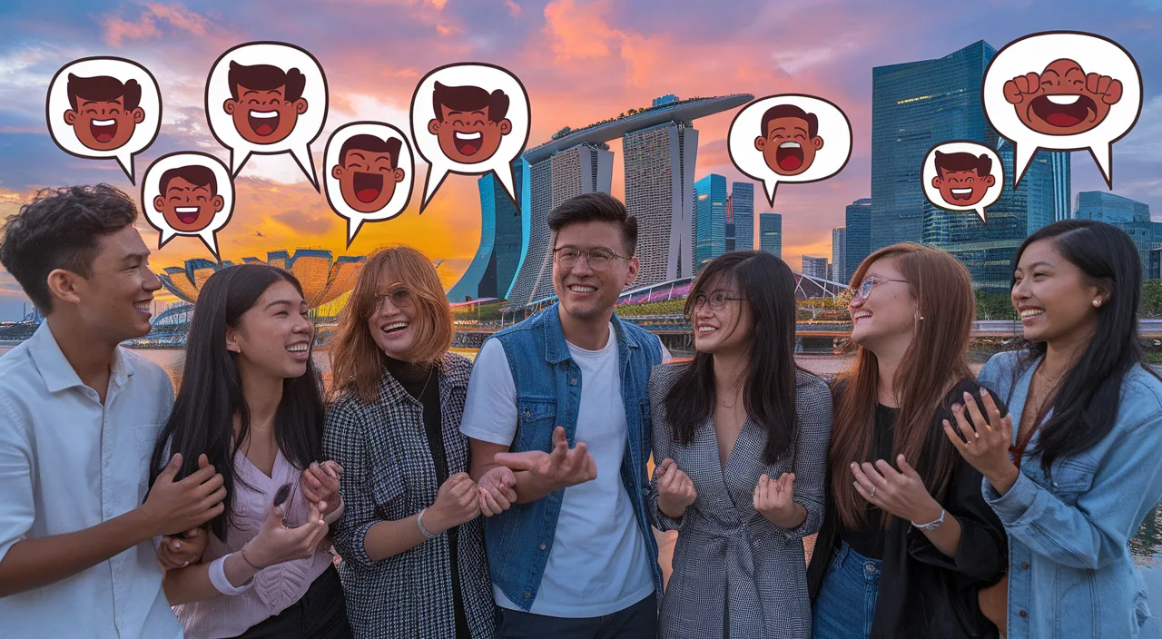 The joyful tone of Singlish Young Singaporeans expressing joy with Singlish