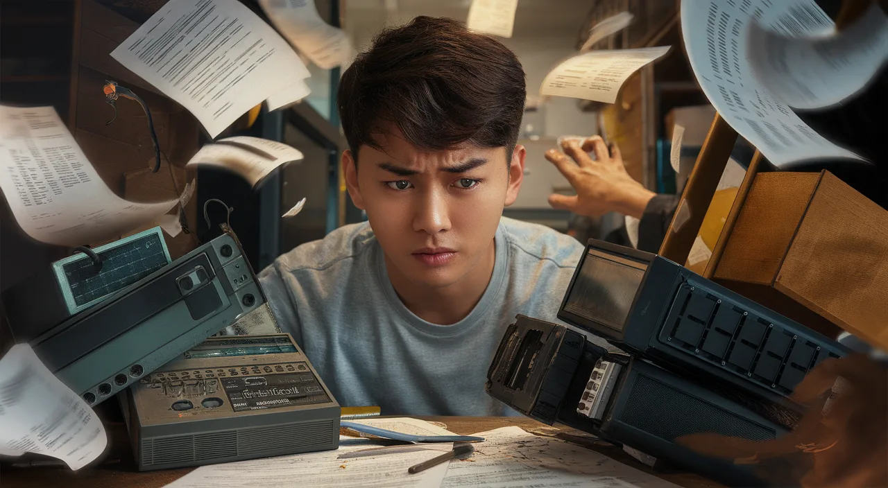 Feeling jia lat with work Young person overwhelmed, feeling jia lat
