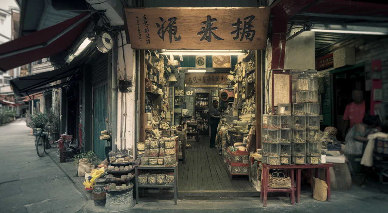 Traditional clinics and quack practices Old Singapore TCM store